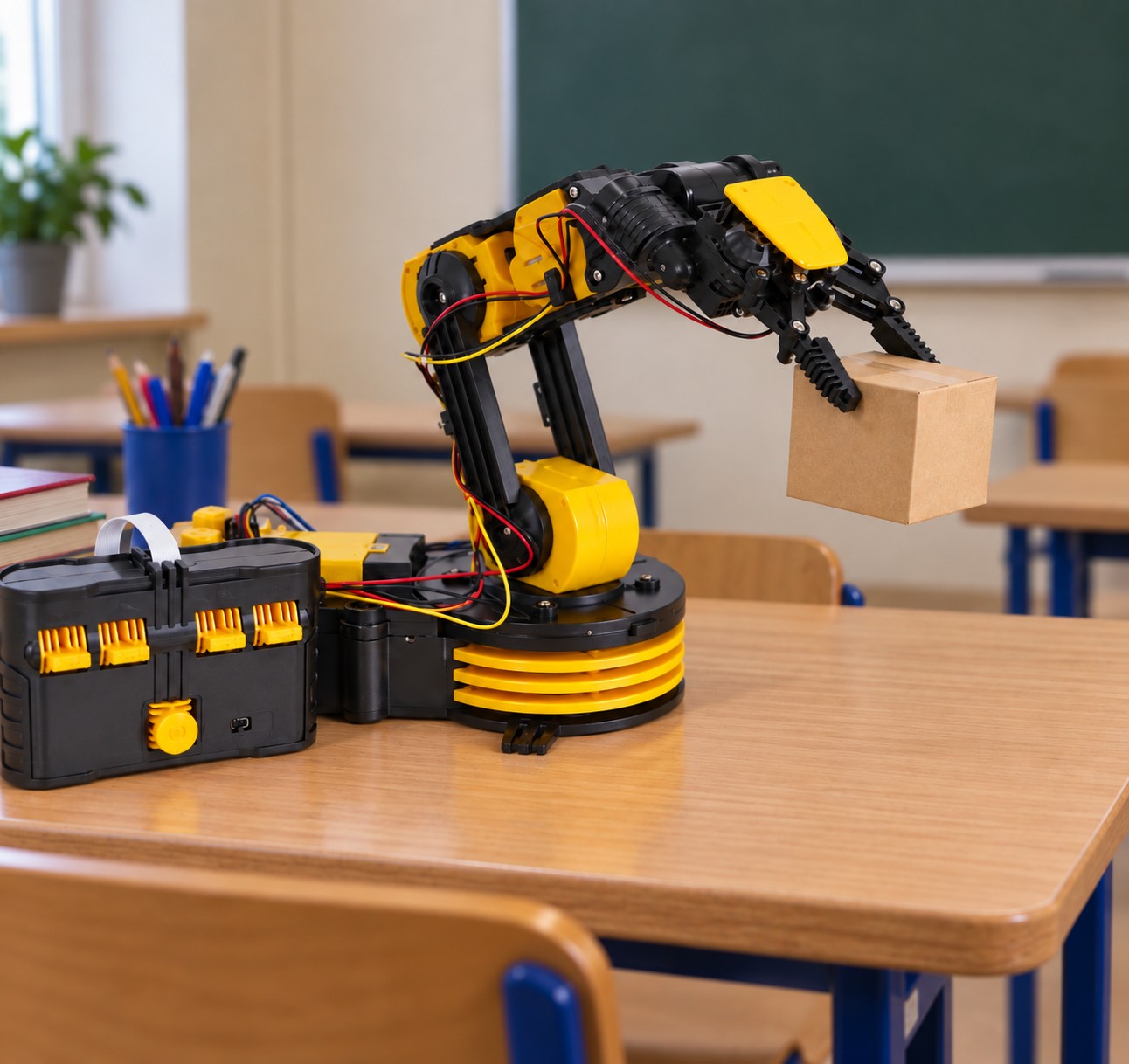 Robot edukacyjny z ramieniem i chwytakiem