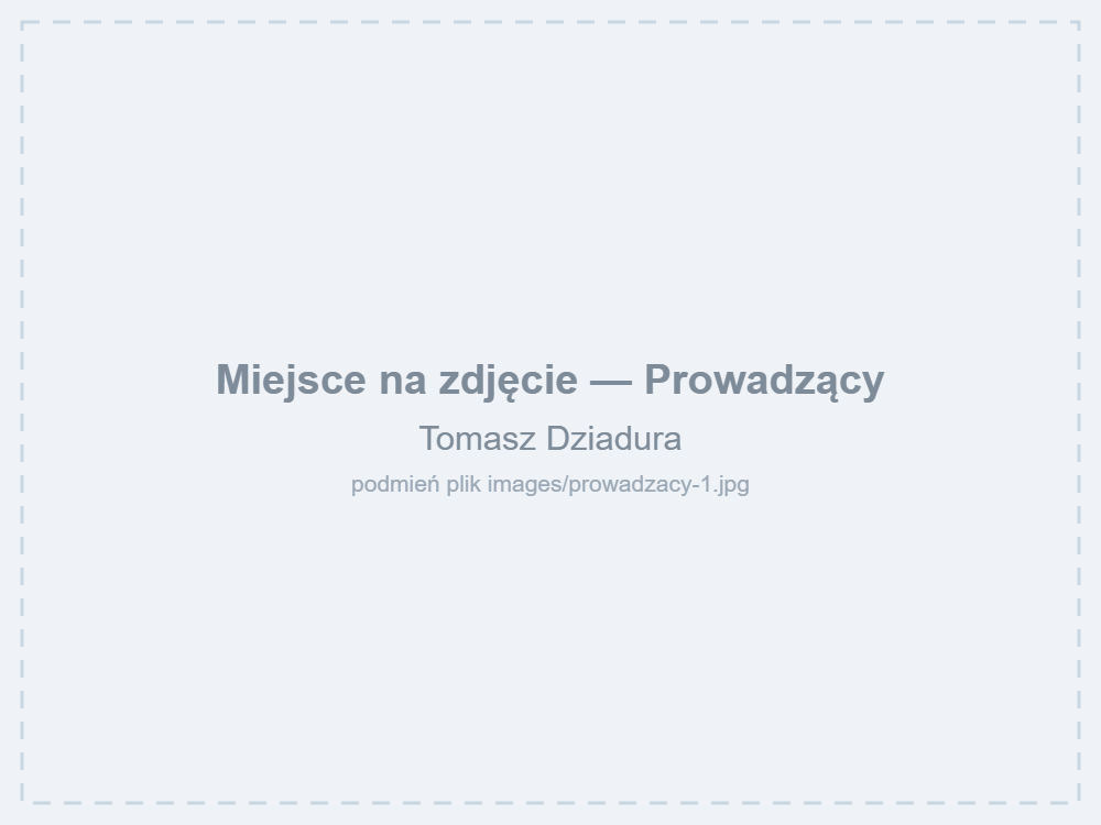 Tomasz Dziadura — prowadzący zajęcia